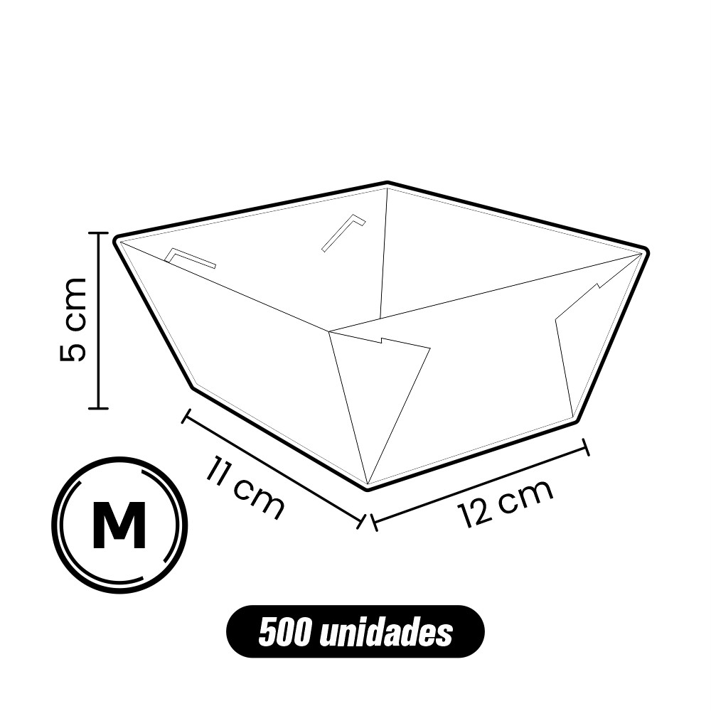 Caixa para Porção - Personalizada - M - 500 Unidades
