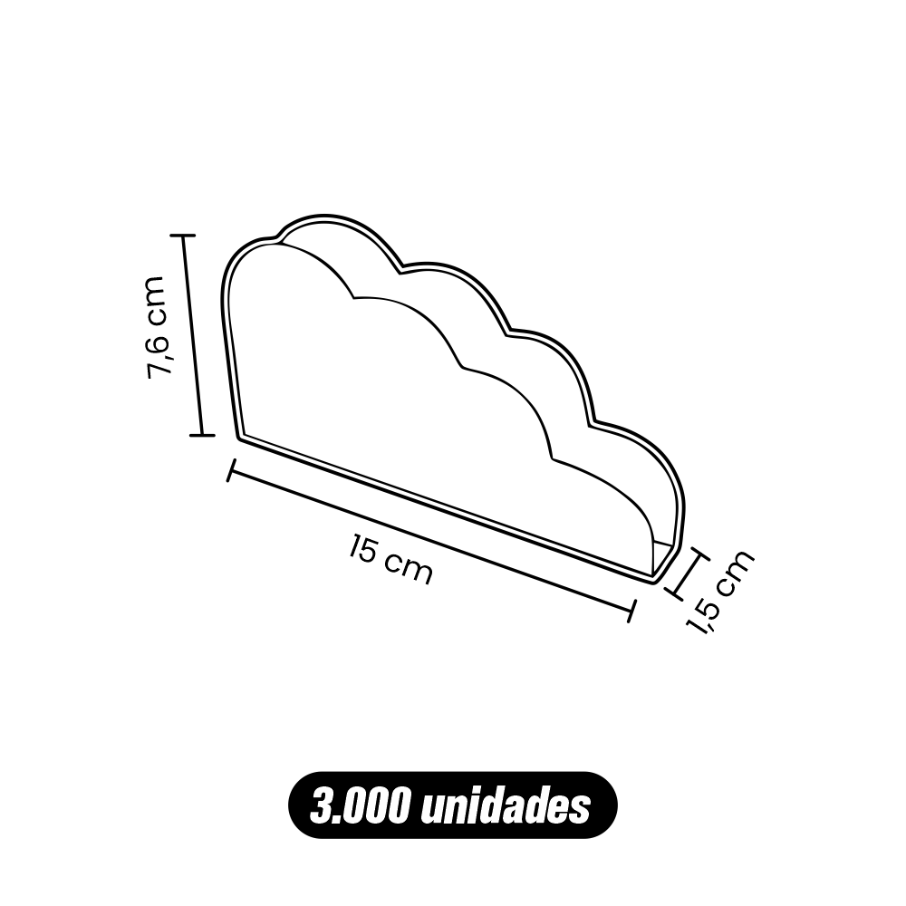 Caixa para Pastel - Aberta - Personalizada - 3.000 Unidades