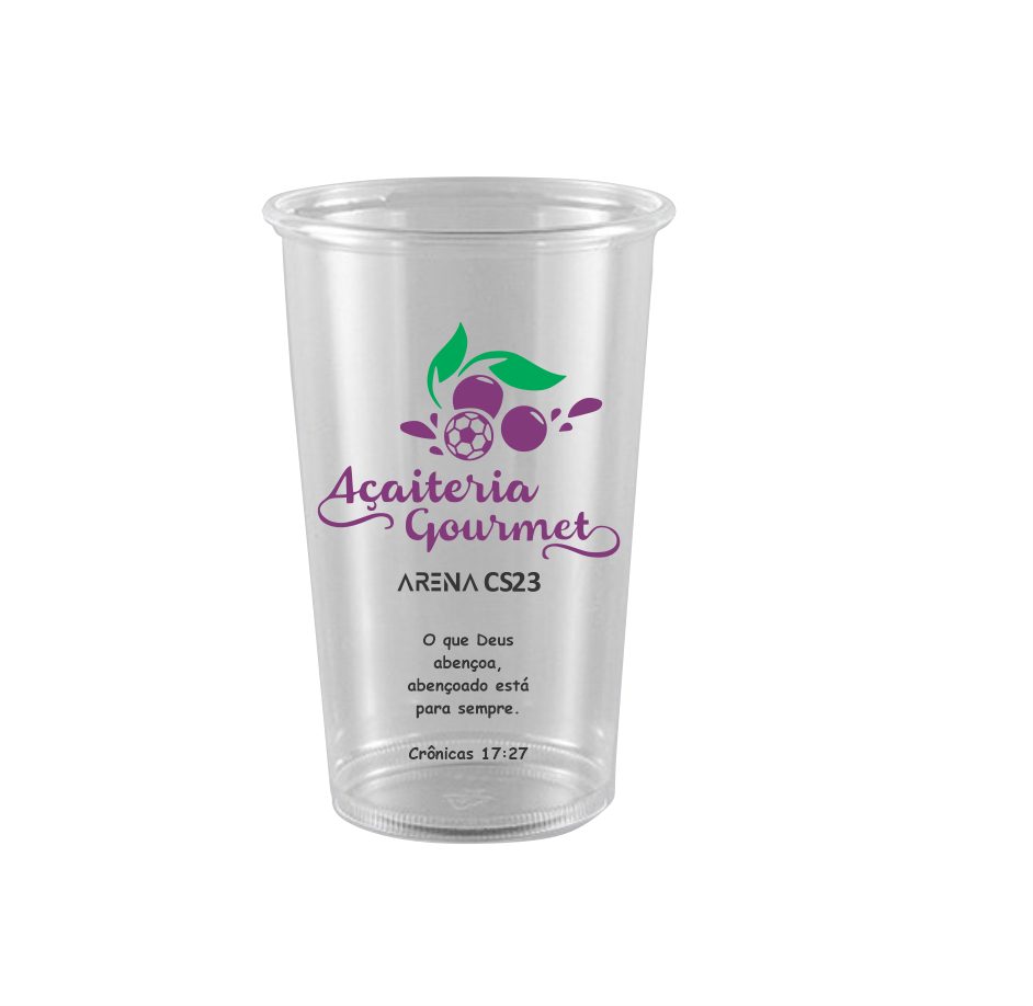 Copo Descartável Personalizado Colorido - 700ml - 3.000 unidades