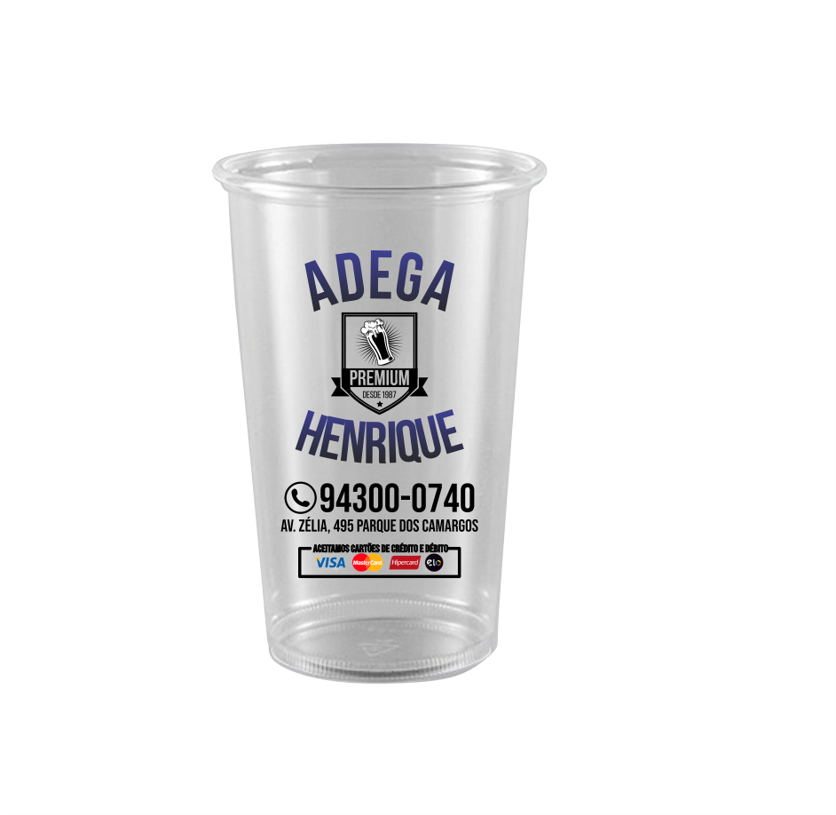 Descartável Personalizado Colorido - 700ml - 1.000 unidades