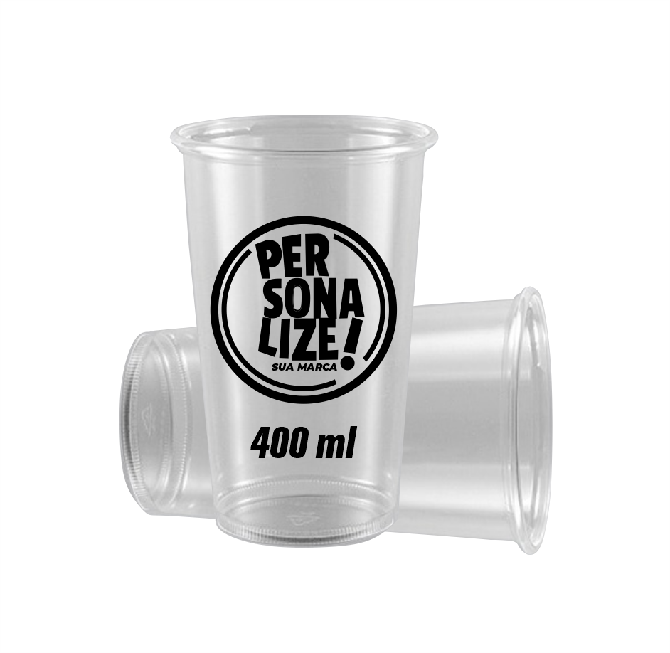 Copo Descartável Personalizado - 400ml - 1.000 unidades
