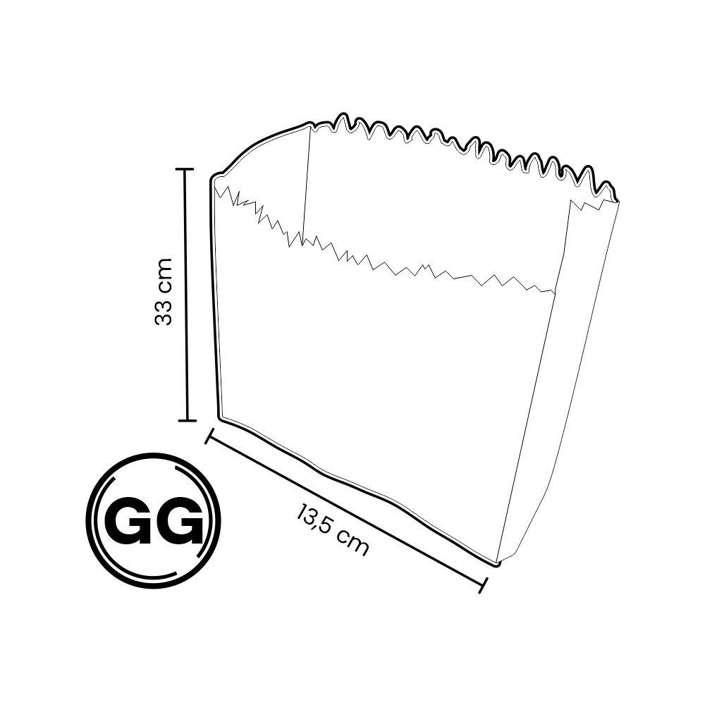 Saquinho Kraft Personalizado - GG ( 13,5 x 33 ) - 10.000 Unidades