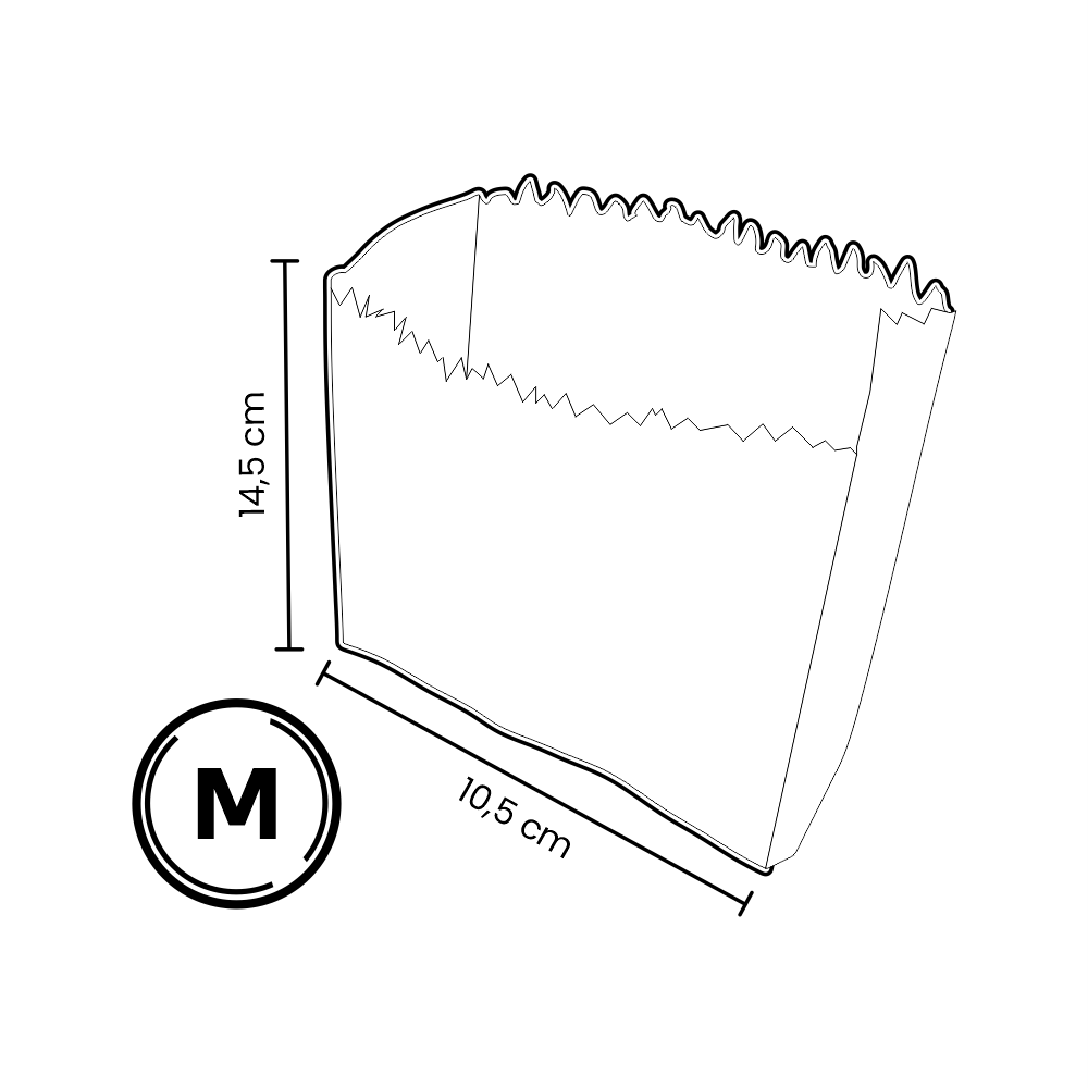 Saquinho Kraft Personalizado - M ( 10,5 x 14,5 ) - 10.000 Unidades