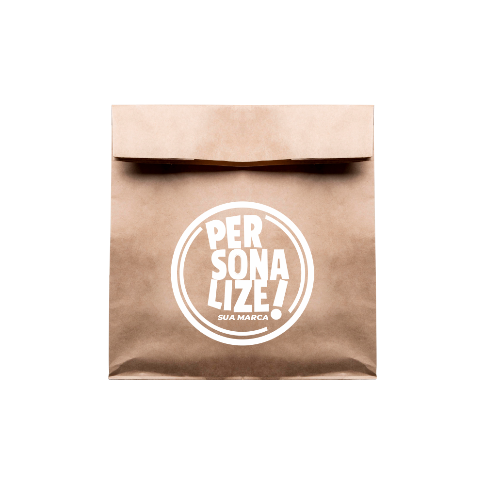 Saco Kraft Personalizado - P (22x20x09) - 500 Unidades