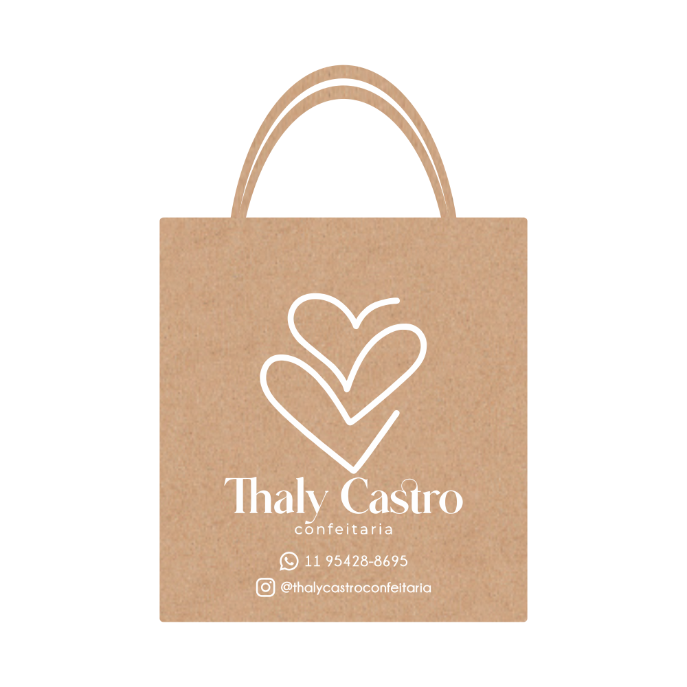 Sacola Kraft Personalizada - M (28x24x14) - 250 Unidades