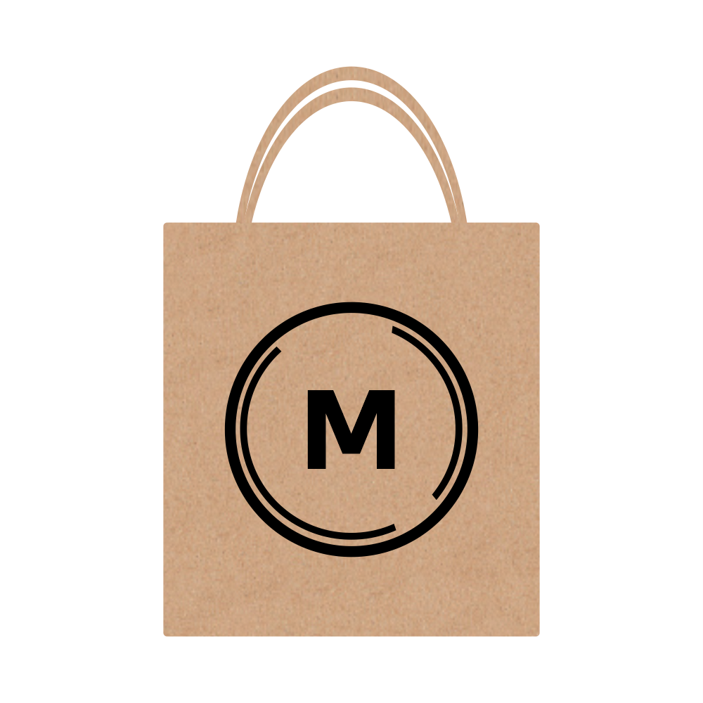 Sacola Kraft Personalizada - M (28x24x14) - 3.000 Unidades