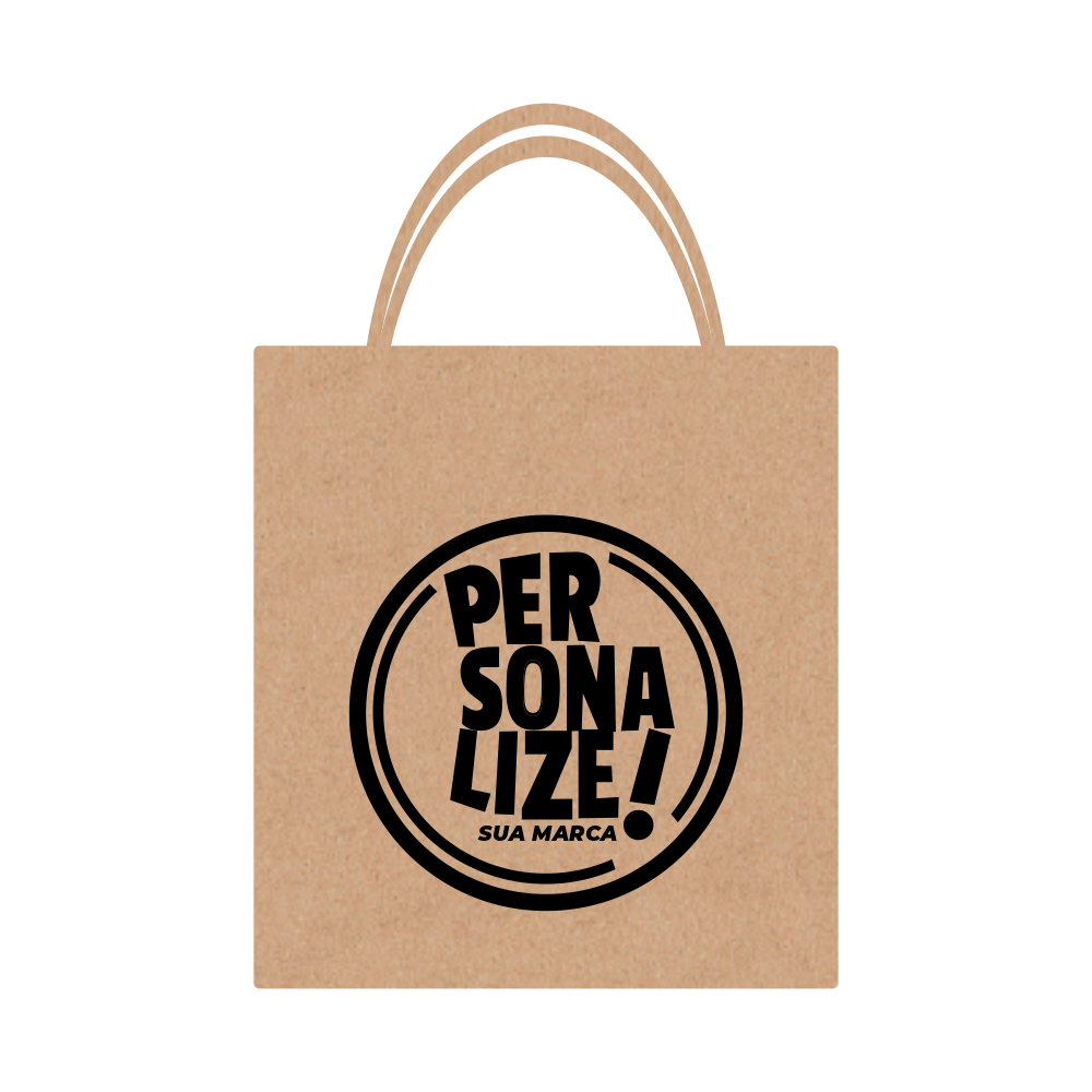 Sacola Kraft Personalizada - P (22x20x09) - 500 Unidades