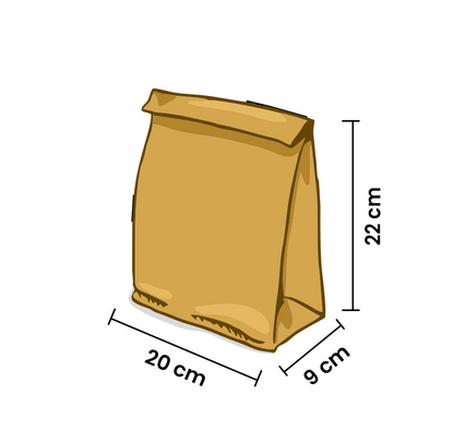 Saco Kraft Personalizado - P (22x20x09) - 1.000 Unidades